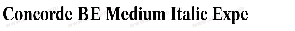 Concorde BE Medium Italic Expert字体转换